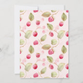 Little Cutie Pie Raspberry Baby shower Kaart (Achterkant)