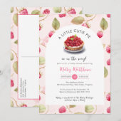 Little Cutie Pie Raspberry Baby shower Kaart (Voorkant / Achterkant)