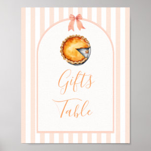 Little Cutie Pie Sinaasappel Gingham Gifts Tafelte Poster