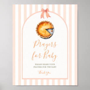 Little Cutie Pie Sinaasappel Gingham Prayers voor  Poster
