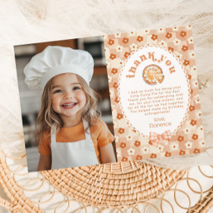 Little Cutie Pie Verjaardag Foto Dank u kaart