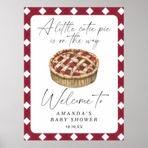 Little cutie Pie welkom baby shower feest Poster