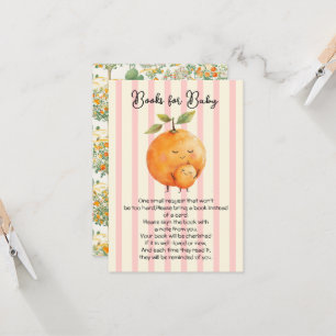 Little Cutie Sinaasappels Baby shower Boeken voor  Kaart