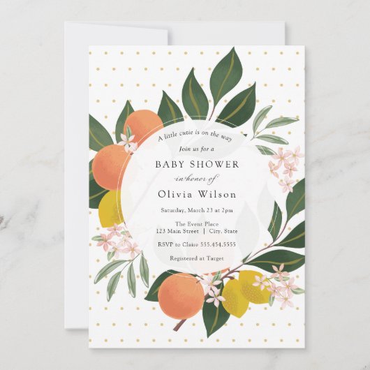 Little Cutie sur le chemin Baby shower Invitation (Devant)