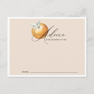 Little Cutie Theme Baby shower Advies Kaart