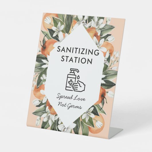 Little Cutie Thorming Sanitizing Station Baby show Reclamebord Met Voetstuk (Voorkant)