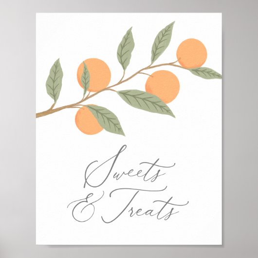 Little Cutie Verjaardagsfeestje Snoepjes en Treats Poster (Voorkant)