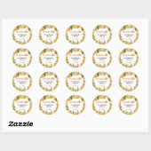 Little Cutie Waterverf Sticker Labels Verjaardag (Vel)