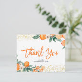 Little Cuties Orange Carte de remerciements (Debout devant)