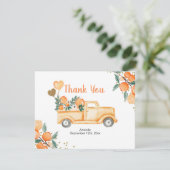 Little Cuties Oranges Camion Carte de remerciement (Debout devant)