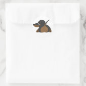 Little Dachshund Ronde Sticker (Tas)