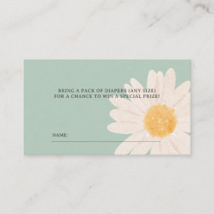 Little Daisy Baby shower Luier Raffle Ticket