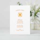 Little Daisy baby shower merci note (Debout devant)