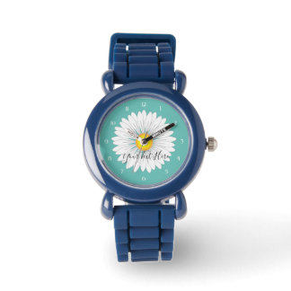  Little Daisy Kinder Verstelbare Bezel zwart Horloge