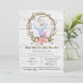 Little Deer Baby Gender onthullen uitnodiging (Staand voorkant)