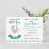 Little Deer Baby shower Kaart (Staand voorkant)
