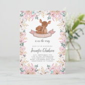 Little Deer Baby shower Kaart (Staand voorkant)