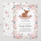 Little Deer Baby shower Kaart (Voorkant / Achterkant)