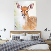 Little Deer Canvas Afdruk (Insitu (Slaapkamer))