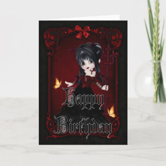 Little Devil 1 Gothic Happy Birthday Kaart