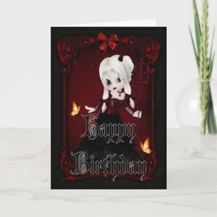 Little Devil 2 Gothic Happy Birthday Kaart