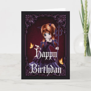 Little Devil 5 Gothic Happy Birthday Kaart