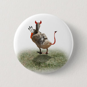Little Devil Duck Ronde Button 5,7 Cm