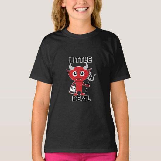 Little Devil - Girls' Basic T-Shirt (Voorkant)