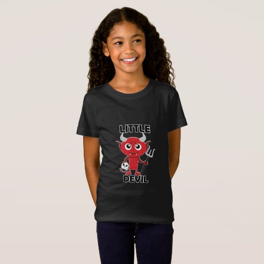 Little Devil - Girls' Fine Jersey T-Shirt (Voorkant volledig)