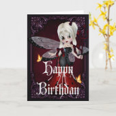 Little Devil Ladybug Design 2b Bonne carte d'anniv (Fleur jaune)