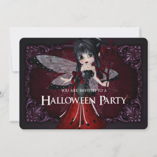 Little Devil Ladybug Fantasy Halloween Invite 1 Kaart