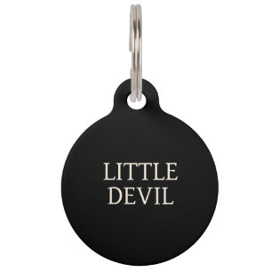 Little Devil Modern Dog ID Ronde Pet Tag Huisdierpenning