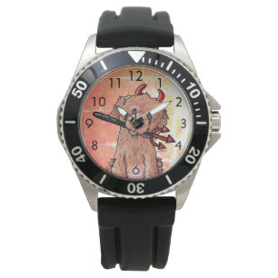 Little Devil Red DOODLEMOJI Horloge