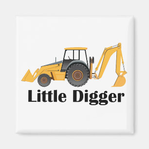 Little Digger - 2 Inch Square Magnet Magneet