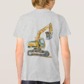 Little Digger-bouwmachine Tri-Blend Shirt (Achterkant)