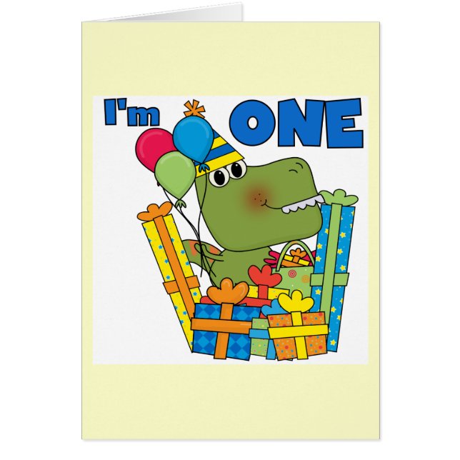 Little Dino 1st Birthday T shirten en geschenken (Voorkant)