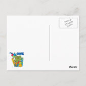 Little Dino 1st Birthday T shirten en geschenken Briefkaart (Achterkant)