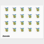Little Dino 1st Birthday T shirten en geschenken Hart Sticker (Vel)