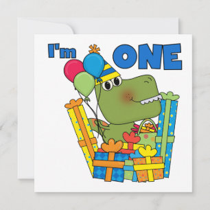 Little Dino 1st Birthday T shirten en geschenken Kaart