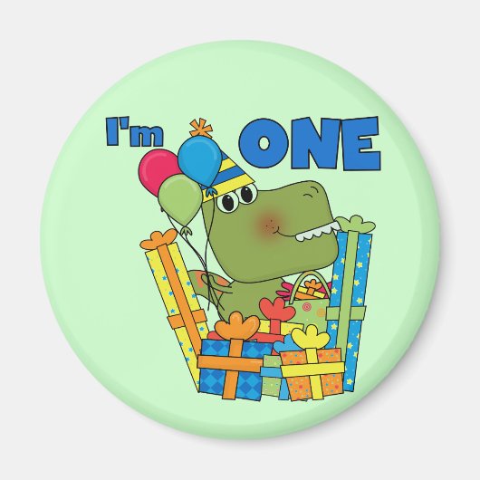 Little Dino 1st Birthday T shirten en geschenken Magneet (Voorkant)