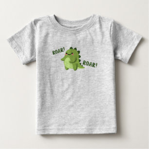 "Little Dino Delight: Schattige groen Baby T-shirt