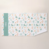 Little Dino Personalized kinder Badhanddoek (Badhanddoek)