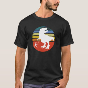 Little Dirl die haar Tyrannosaurus Rex T-shirt