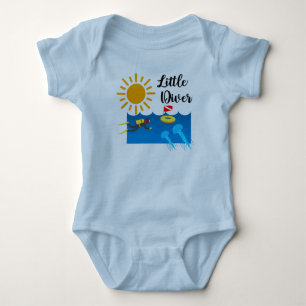 Little Diver with Jelly Fish - Baby Jersey Bodysui Romper