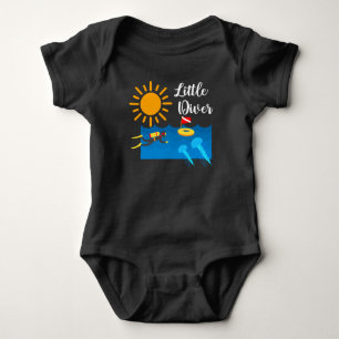 Little Diver with Jelly Fish - Baby Jersey Bodysui Romper