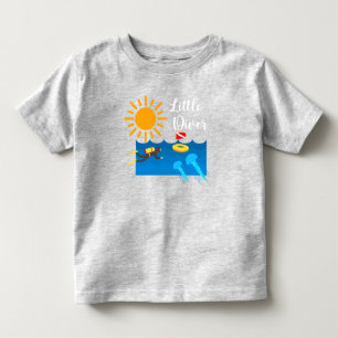 Little Diver with Jelly Fish - Toddler Fine Jersey Kinder Shirts