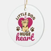 Little Dog Huge Heart Yorkshire Terrier Yorkie Keramisch Ornament (Links)