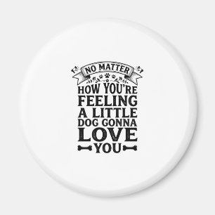 Little Dog Love You Vintage Typography Design_1 Magneet