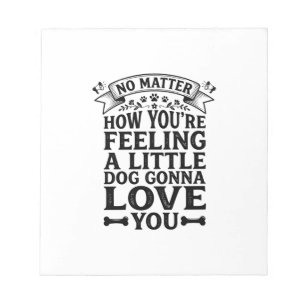 Little Dog Love You Vintage Typography Design_1 Notitieblok