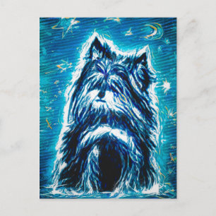 Little Doggy in blue Briefkaart